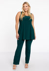 Singlet flare DOLCE - dark green