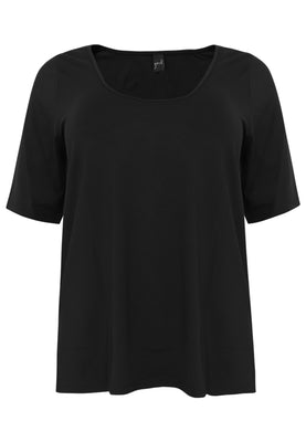 T-shirt A-line VISCOSE - black  - #4