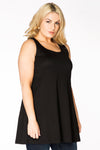 Singlet flare VISCOSE - black 