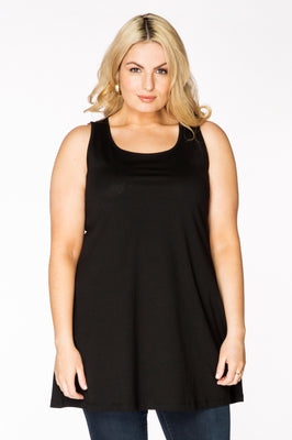 Singlet flare VISCOSE - black  - #2