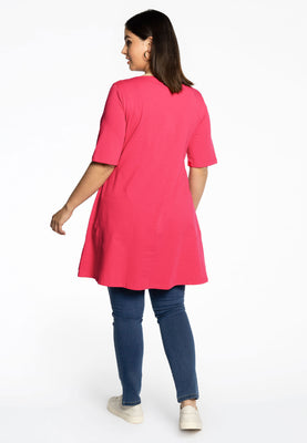 Tunic wide bottom COTTON - pink - #3