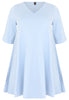 Tunic Swing short sleeve COTTON - light blue - #4