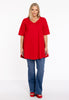 Tunic Swing short sleeve COTTON - red  - #2