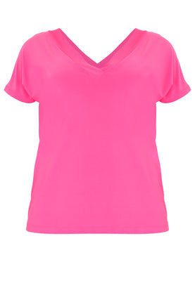 T-shirt v-neck DOLCE - pink - #4