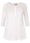 Tunic flare fit buttons COTTON - white 