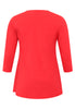 Tunic flare fit buttons COTTON - red  - #5