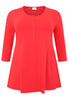 Tunic flare fit buttons COTTON - red  - #4