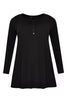 Tunic  flare buttons COTTON - black  - #4