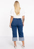 Jeans 4 pocket turn-up crop - indigo - #3