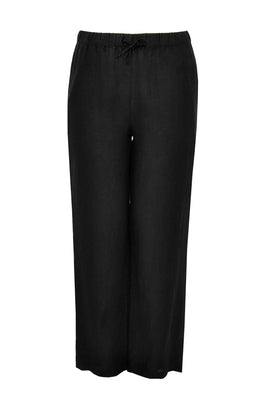 Trousers waist cord LINEN - black  - #4