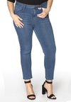 Jeans 7/8 leg zipper - indigo