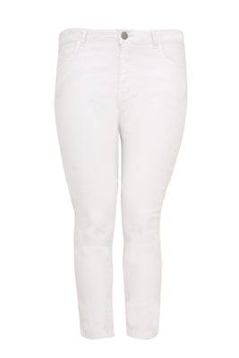 Jeans 7/8 leg zipper - white  - #3