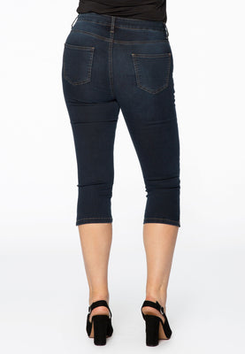 Cropped capri jeans blue - dark indigo - #2