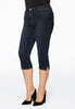 Cropped capri jeans blue - dark indigo