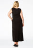 Maxi dress v-neck VISCOSE - black  - #3