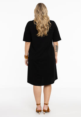 Dress A-line COTTON - black  - #3