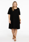 Dress A-line COTTON - black 