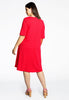 Dress A-line COTTON - red  - #3