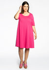 Dress A-line COTTON - pink