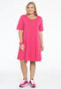 Dress A-line buttons COTTON - pink - #2