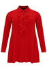 Blouse frilled front DOLCE - red  - #3