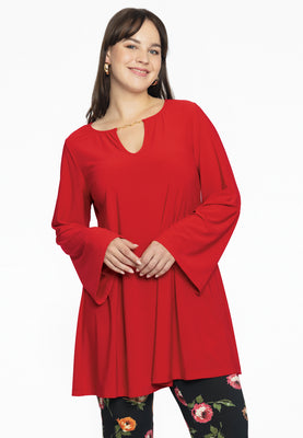 Tunic wide bottom with chain - red  - #1