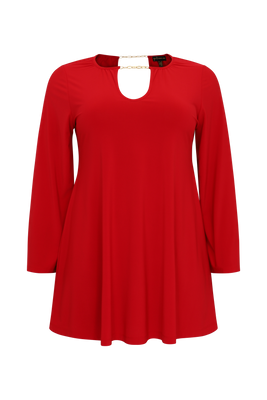 Tunic wide bottom with chain - red  - #4