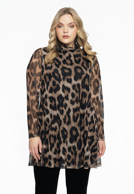 Tunic wide bottom LEOPARD - brown - #1