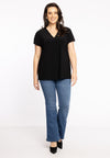 Shirt central pleat DOLCE - black 