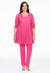 Tunic wide bottom LACE - pink