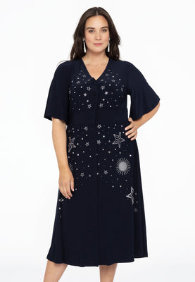 Dress circle sleeve DOLCE - blue - #1