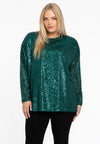 Tunic square paillette - green 