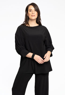 Tunic Square Puff Sleeve DOLCE - black  - #1