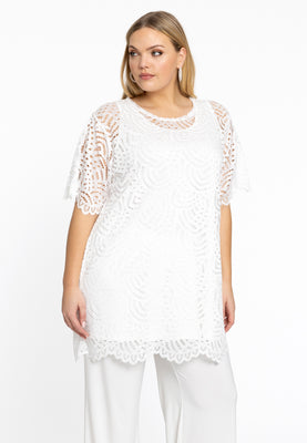 Shirt Tee LACE - ecru - #1