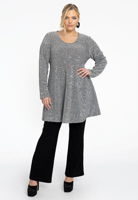 Tunic wide bottom PAILLET - silver - #2