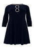 Tunic wide bottom beads DOLCE - blue - #4