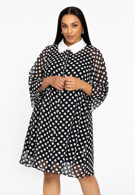 Dress swing DOTS - black  - #1