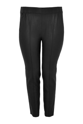 Trousers pintuck LEATHER - black  - #3