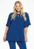 Tunic flare frilled sleeves DOLCE - indigo