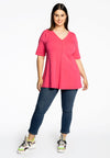 Tunic flare buttoned COTTON - pink