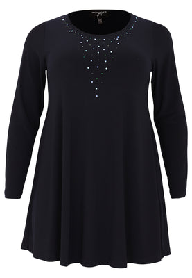 Tunic wide bottom strass DOLCE - blue - #4