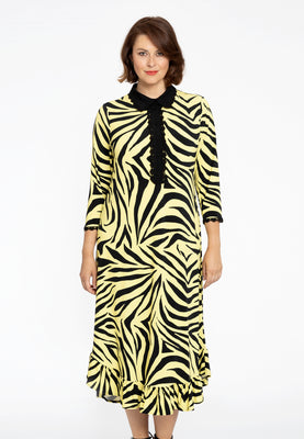 Dress with lace ZEBRA - yellow - #1