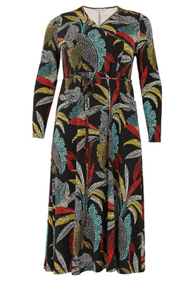 Wrap Dress PALM LEO - black  - #4