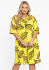 Dress open shoulder LAURE - yellow