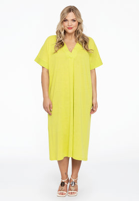 Dress wide COCOON - bright green - #2