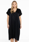 Dress kaftan V-neck - black 