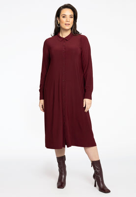 Dress Buttoned Long DOLCE - dark red - #2