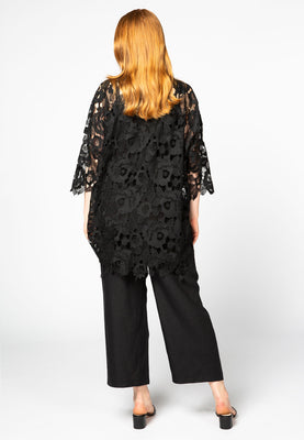 Tunic wide LACE - black  - #3