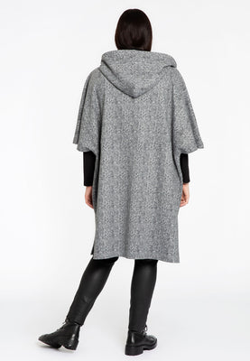 Poncho HERRINGBONE - grey  - #3