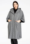 Poncho HERRINGBONE - grey 